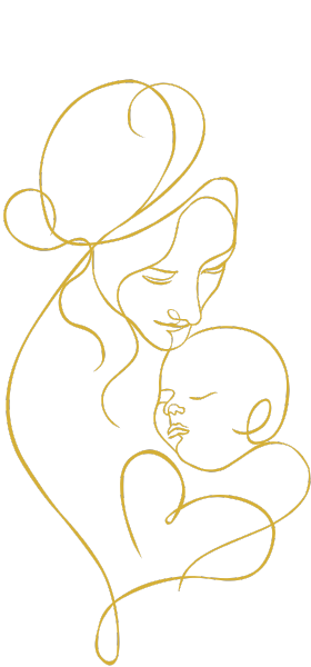 Maman tenant son bébé, illustrant l’esprit chaleureux et familial du restaurant L’Absolu pour la Fête des Mères