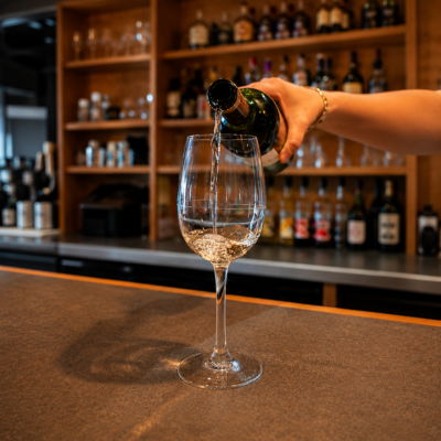 Vignobles des Graves et du Sauternais au coucher du soleil, chateaux partenaires du Restaurant L'Absolu a Auros