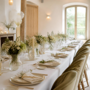 Salle privatisée pour un repas de baptême ou communion en famille au Restaurant L'Absolu à Auros, Gironde